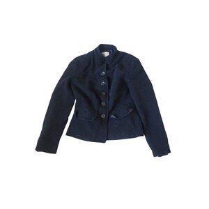 Chadwicks‎ Womens Black Wool Cashmere Size 6 Button Jacket Racing Old Money